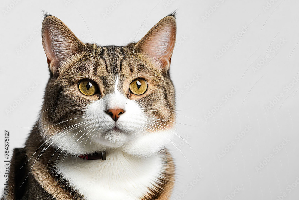 Portrait of anatolian cat. Animal breed.