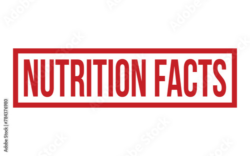 Red Nutrition Facts Rubber Stamp Seal Vector
