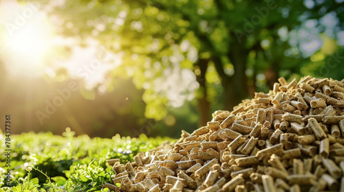 Sustainable Energy: The Power of Wood Pellets. Generative AI