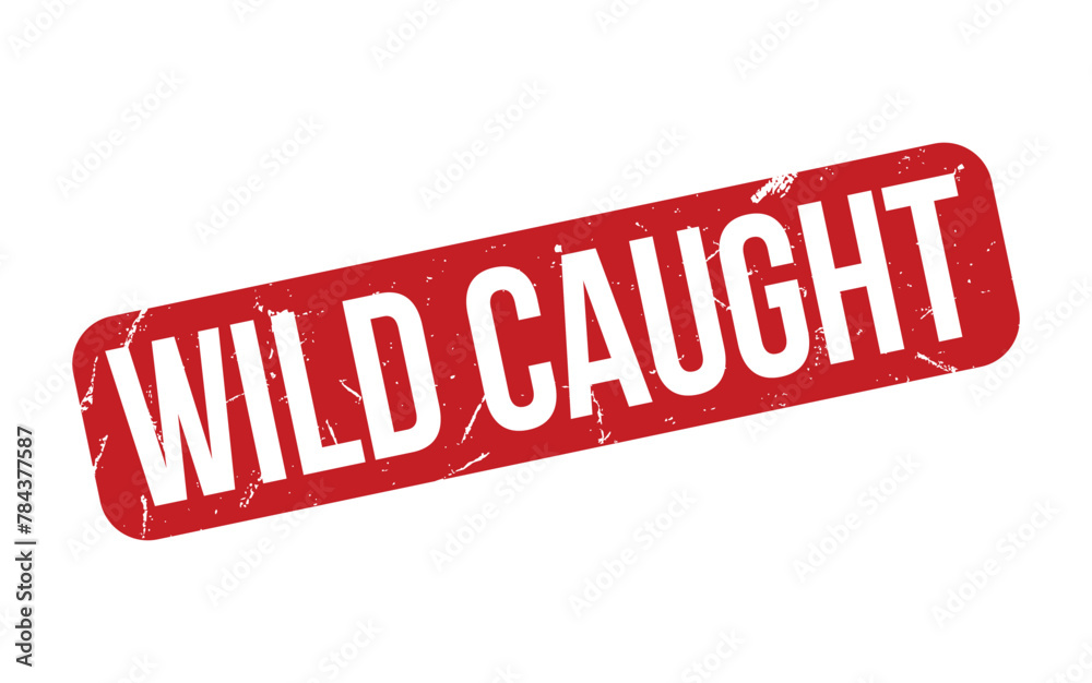 Wild Caught rubber grunge stamp seal vector Wild Caught rubber grunge stamp seal vector