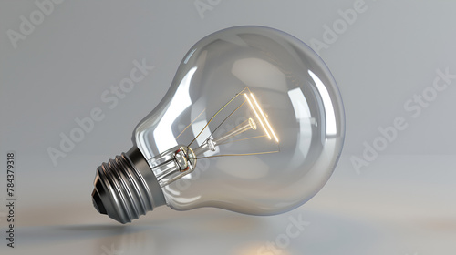 Incandescent light bulb, on a white surface, photographed against the light. Cost of electricity and lighting. Lighting devices,Light bulb on plain background

