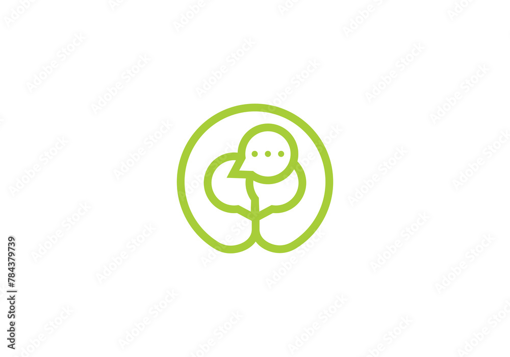 chat bubble with tree logo. media conversation, information symbol icon design
chat bubble with tree logo. media conversation, information symbol icon design