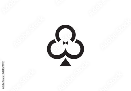 simple poker logo design, design for club casino betting gambling symbol vector template	
