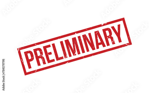 Red Preliminary Rubber Stamp Seal Vector