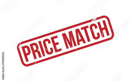 Red Price Match Rubber Stamp Seal Vector