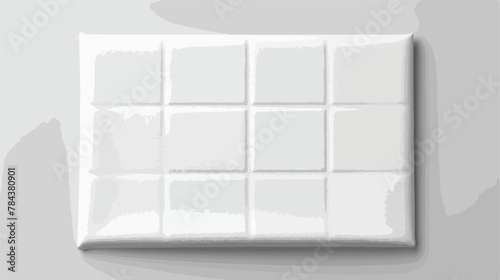 Blank white big and square chocolate bar foil wrap