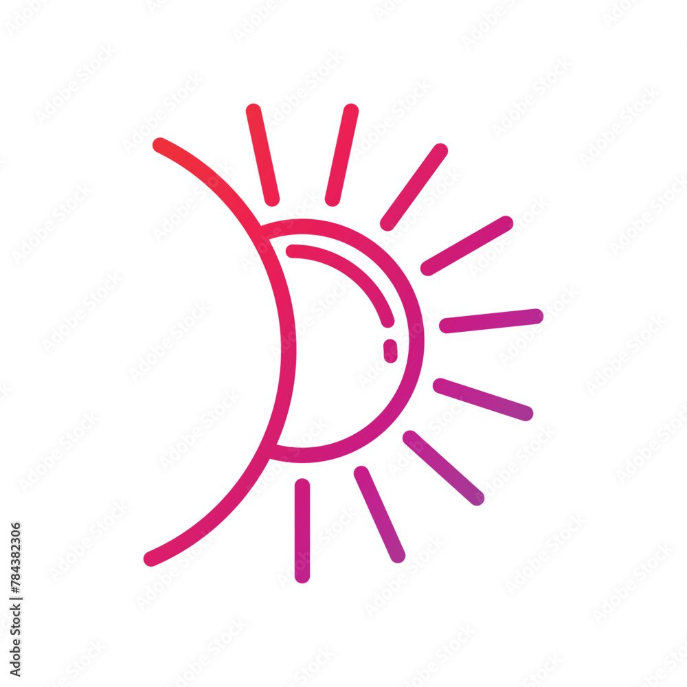 Sun Gradient Icon Vector Illustration Sun Gradient Icon Vector Illustration