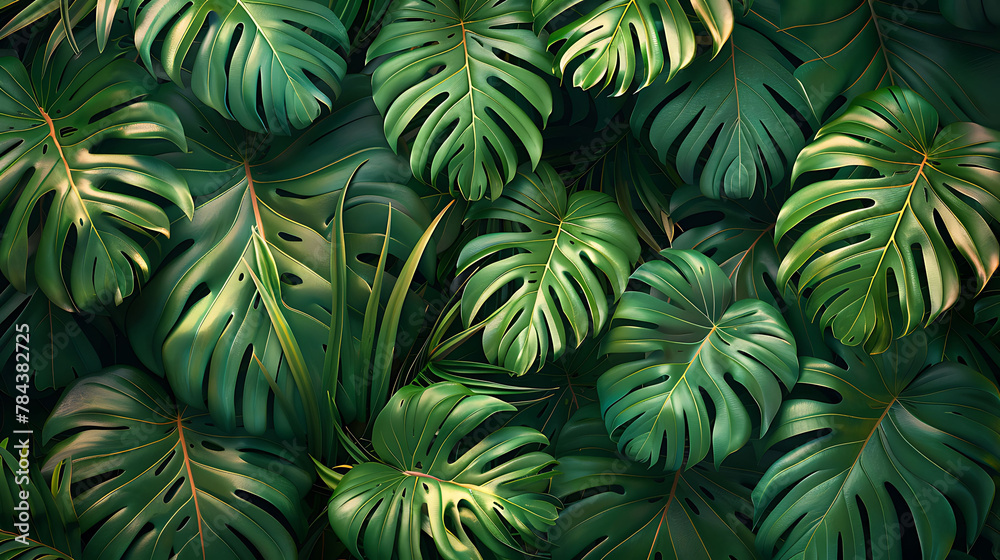 palm leaves background