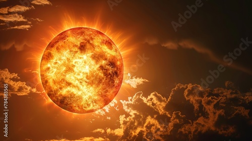 Stunning capture of the sun, vibrant and radiant
