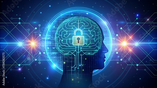 Wallpaper Mural AI Mind Empowering Cyber Security, Vigilant Against Emerging Threats in Digital Landscape. Torontodigital.ca