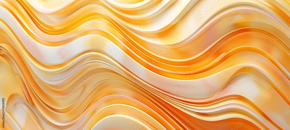 yellow orange stripes lines waves curves abstract background. generative ai yellow orange stripes lines waves curves abstract background. generative ai
