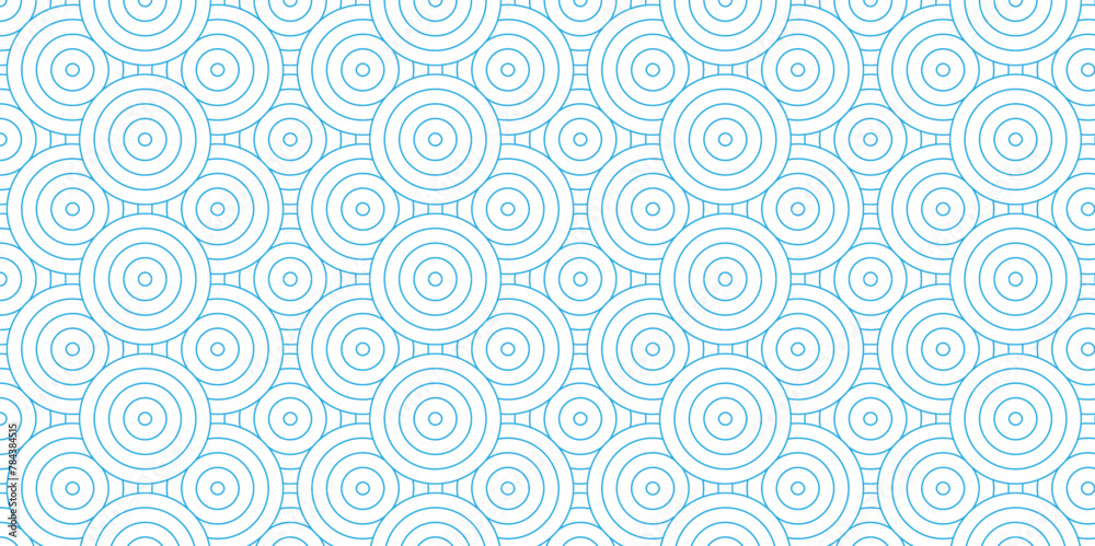 Overlapping Pattern Minimal diamond geometric waves spiral and abstract circle wave line. blue seamless tile stripe geometric create retro square line backdrop pattern background.