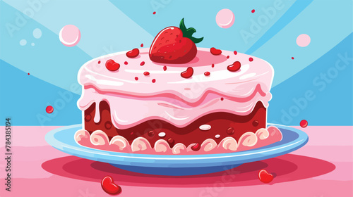 Cake frosting texture background vector with sprink