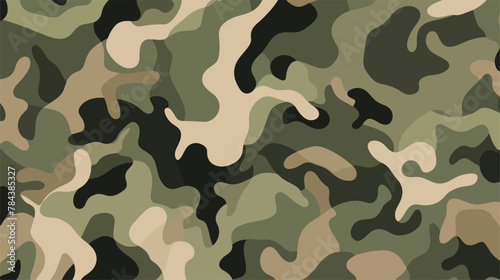 Camouflage pattern background or texture 2d flat cartoon
