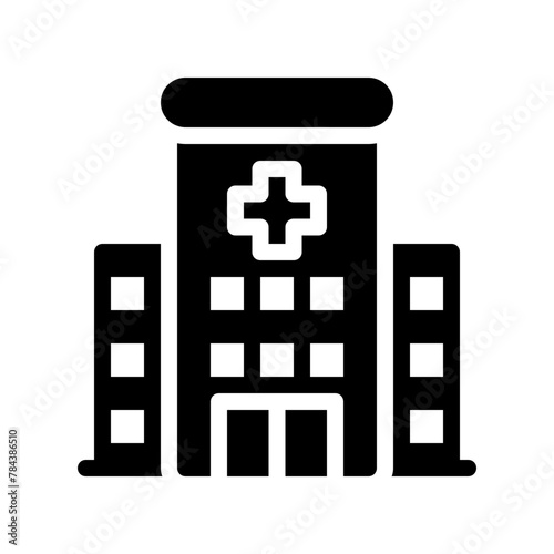 hospital glyph icon