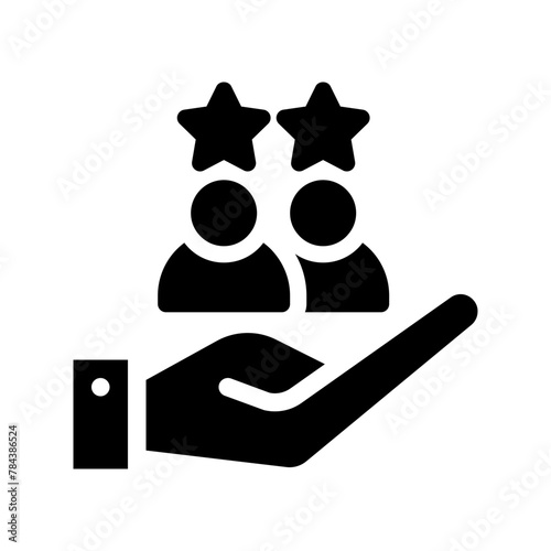 loyal customer glyph icon