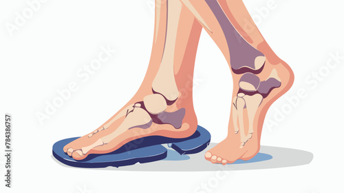 Trendy vector design of ankle fracture flat vector isolated