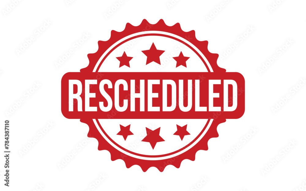 Obraz premium Rescheduled rubber grunge stamp seal vector