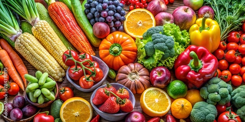 fresh vegetables and fruits