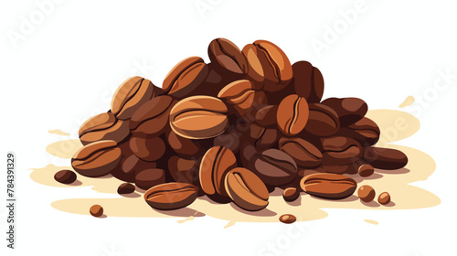 Coffee beans .. 2d flat cartoon vactor illustration photo