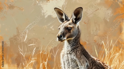 wild kangaroo concept © Suparak
