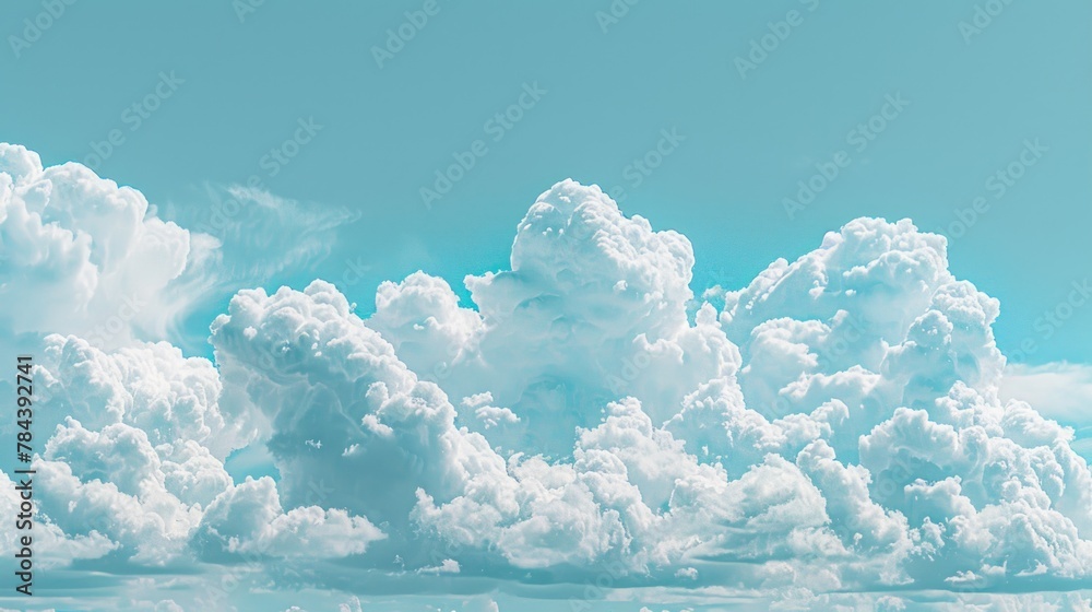 A group of clouds in the sky, suitable for weather or nature concepts - obrazy, fototapety, plakaty 
