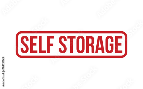 Red Self Storage Rubber Stamp Seal Vector