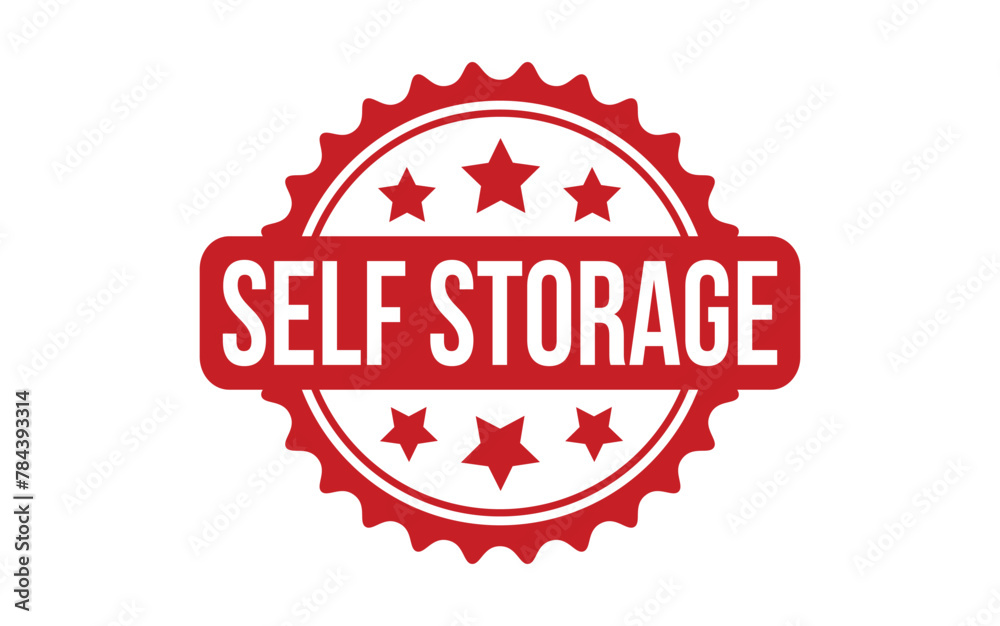 Self Storage rubber grunge stamp seal vector