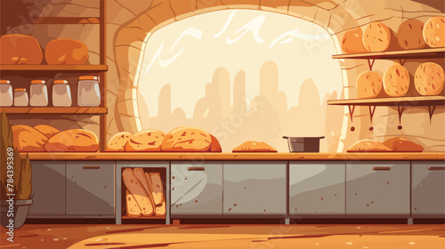 Cozy kitchen filled with the arom of freshly baked photo