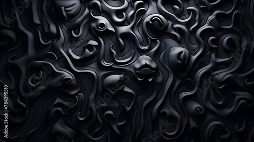 Abstract Faces Texture Black 3D Artwork Surreal Shadows
