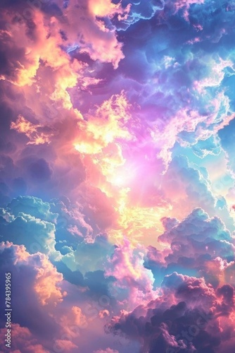 A picture of a sky with some clouds. Suitable for various design projects