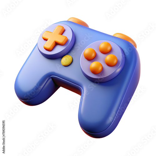 gamepad game controller icon isolated 3d render illustration photo