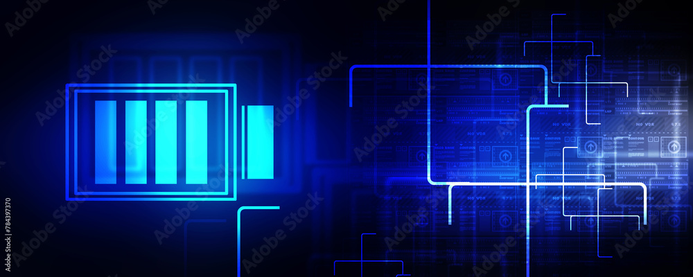 2d rendering Electrical energy and power supply source concept, accumulator battery with charging level full 2d rendering Electrical energy and power supply source concept, accumulator battery with charging level full