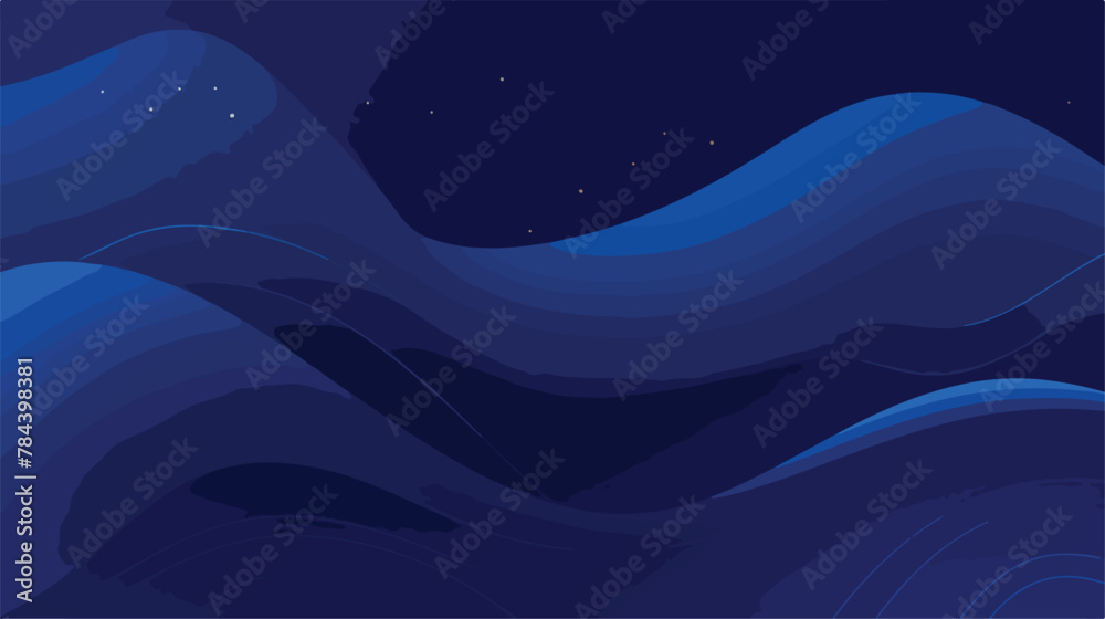 Dark BLUE vector background with curved circles. Co