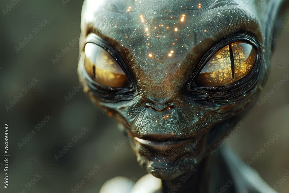 Alien Features Inspiration This highly detailed close-up showcases the complex texture and glowing ...