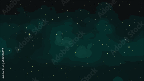 Dark Green vector pattern with night sky stars. Blu
