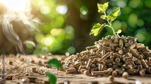 Sustainable Energy: The Power of Wood Pellets. Generative AI