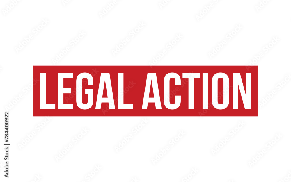 Fototapeta premium Red Legal Action Rubber Stamp Seal Vector