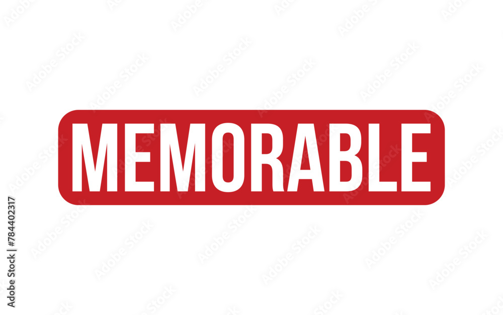 Fototapeta premium Red Memorable Rubber Stamp Seal Vector