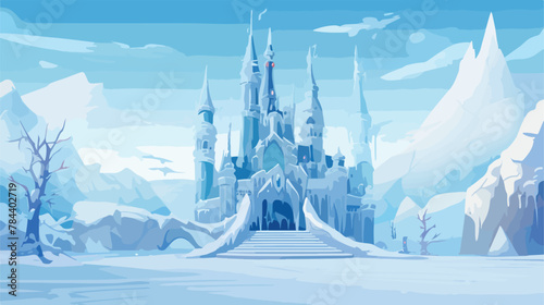 Fantastical ice palace where snowflakes never melt