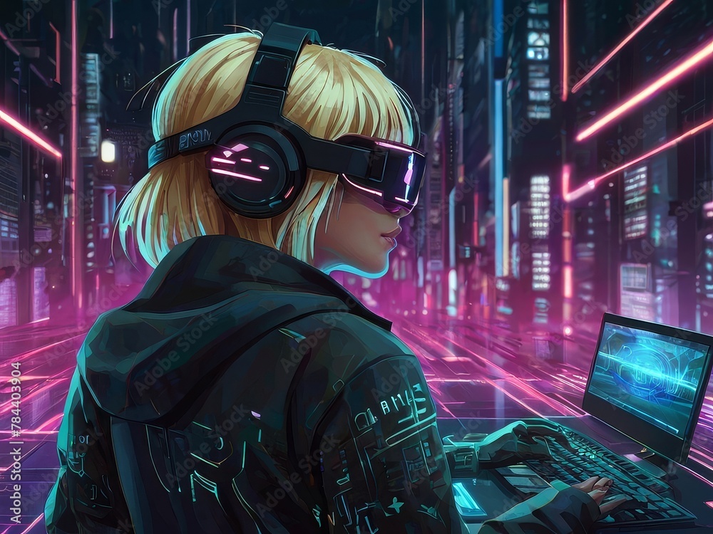 Hacker with glasses