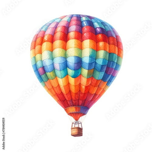Colorful baloon watercolor illustration isolated element on white background