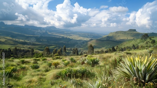 Summer walks on the slopes of Mount Elgon, Kenya/Uganda, diverse wildlife and natural beauty, --ar 16:9