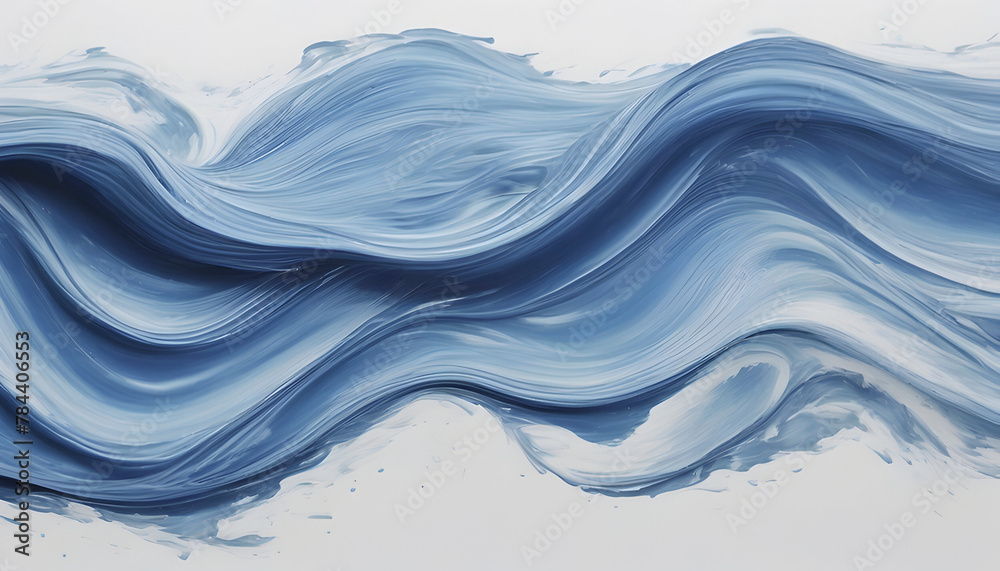 Blue wave oil painting using brush technique. Blue wave oil painting using brush technique.