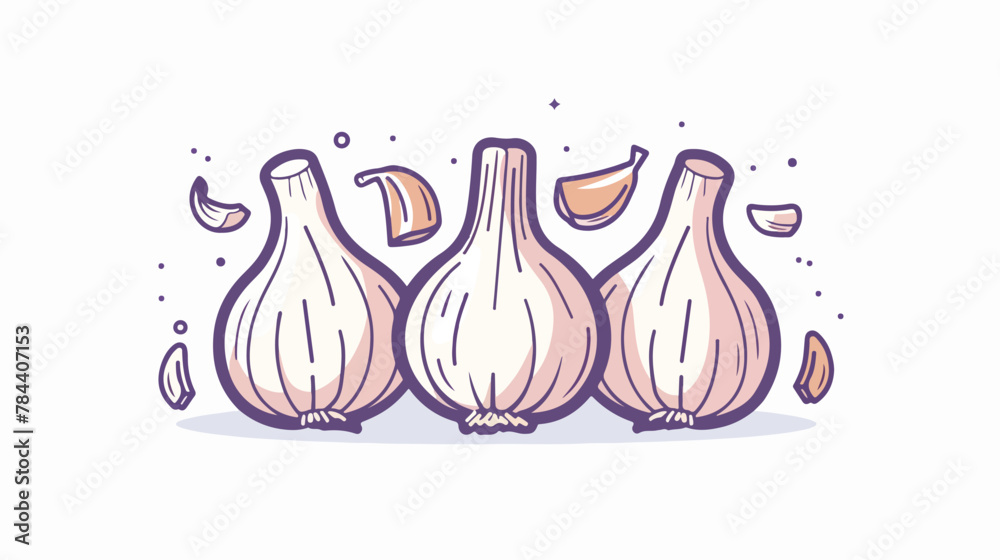 Fresh garlic icon. Outline fresh garlic vector icon