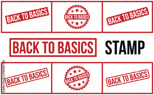 Back to basics Stamp. Red Back to basics Rubber grunge Stamp