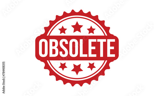 Obsolete Stamp. Red Obsolete Rubber grunge Stamp set