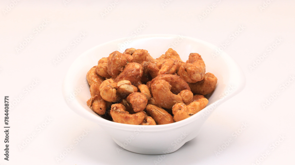 Grilled cashew nuts in a bowl Grilled cashew nuts in a bowl