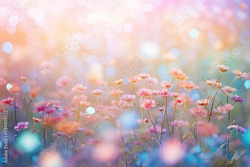 Field of colorful flowers with a bokeh effect © BetterPhoto