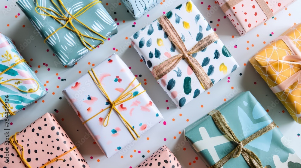 Fototapeta premium Artistic Gift Wrapping Paper for Creative Minds